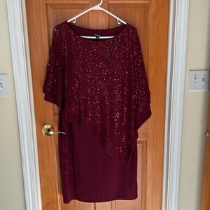Sparkly Maroon Cocktail Dress